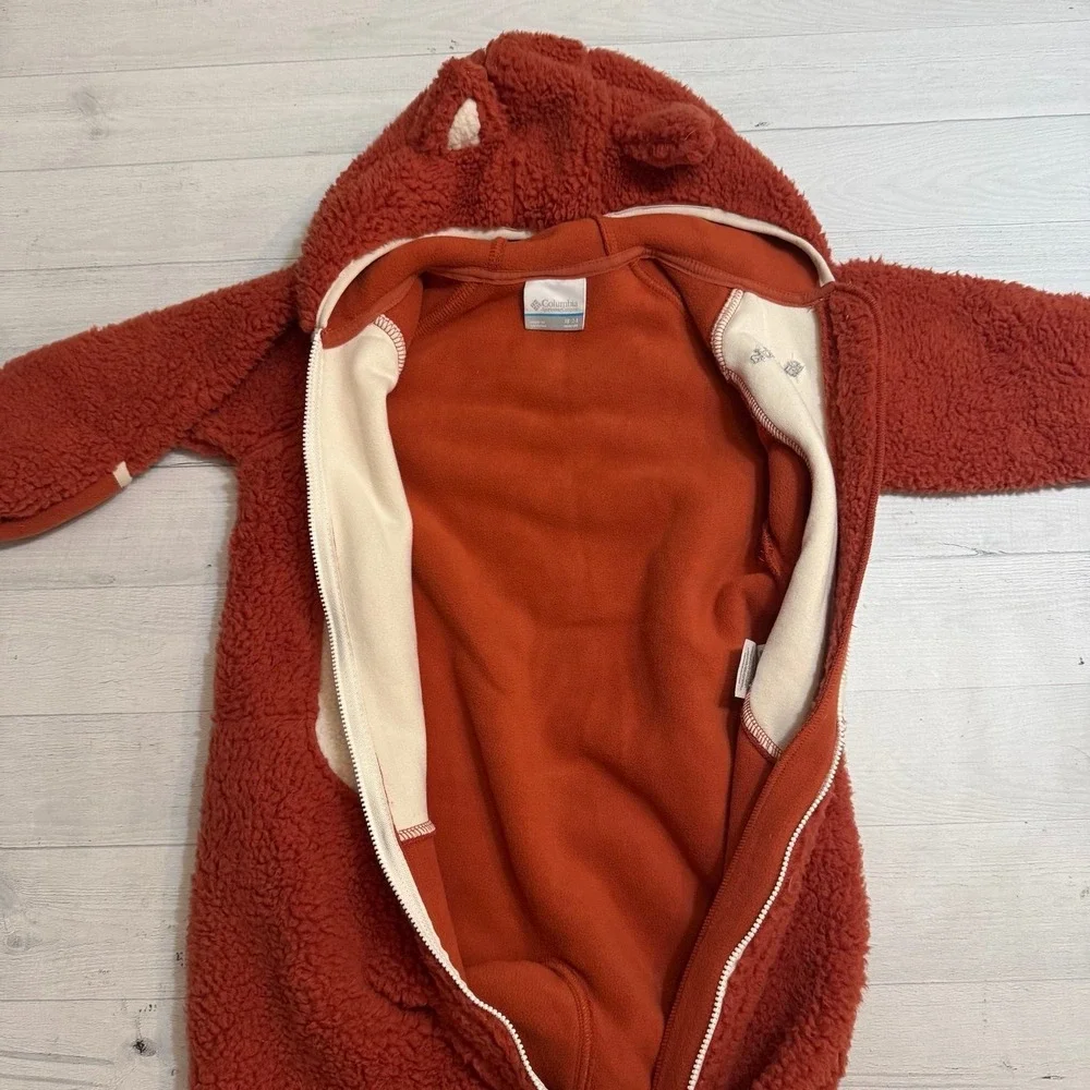Columbia baby‎ Sherpa fleece fox bunting 18/24 months NEW